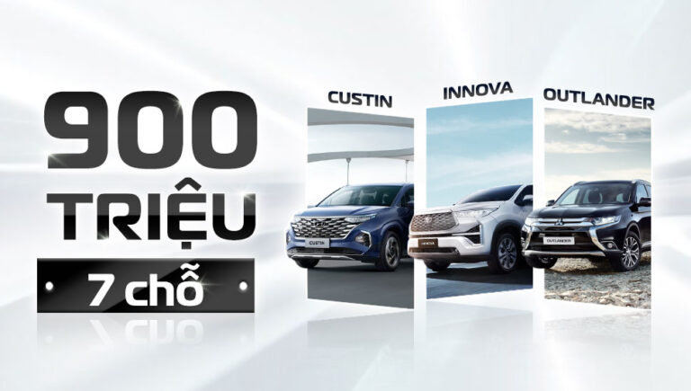 Hyundai Custin, Innova Cross, Outlander đều 7 chỗ, dưới 900