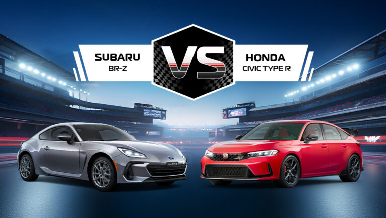 Subaru BRZ vào cua, Civic Type R chào thua bật +R mode