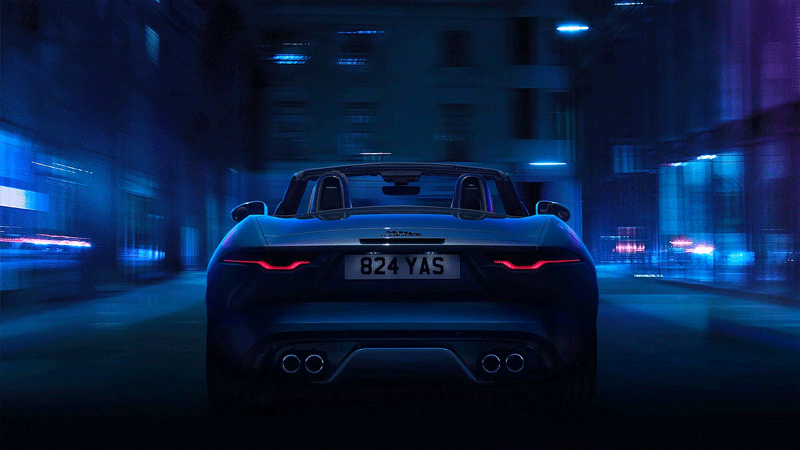 Jaguar f type back view