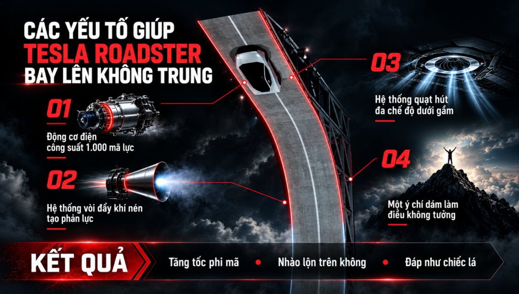 Tesla Roadster bay lên không trung, giữa một tỷ ánh mắt