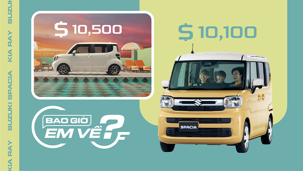 Suzuki spacia vs kia ray 2 chiếc kei car hiếm có, khó tìm